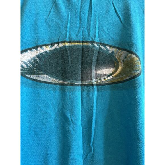 VTG Oakley T-Shirt Mens EYE Design Graphic 90s Blue Geo Design Skater Surfer XL - Picture 2 of 14